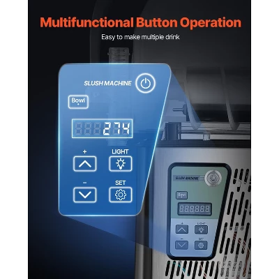 VEVOR Commercial Slushy Machine, 4L Single Tank Frozen Drink Machine, 16 Cups Stainless Steel Margarita Smoothie Frozen Drink Maker, Black 4 VEVOR Commercial Slushy Machine, 4L Single Tank Frozen Drink Machine, 16 Cups Stainless Steel Margarita Smoothie Frozen Drink Maker, Black - Image 4