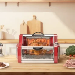 VEVOR Shawarma Grill Machine, Chicken Shawarma Cooker Machine Countertop, Electric Stainless Steel Broiler Gyro Rotisserie Oven Doner Kebab Machine