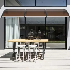 VEVOR Window Door Awning Canopy , UPF 50+ Polycarbonate Entry Door Outdoor Window Awning Exterior, Front Door Overhang Awning