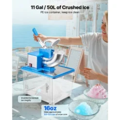 VEVOR Commercial Ice Crusher 661LBS/H, 350W Electric Snow Cone Machine With 4 Blades, 2000RPM Stainless Steel Shaved Ice Machine , Blue -Aesthtic Interiors GUEST 4a65bbee ec46 4c58 9490 ee2edc73ee76
