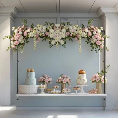 VEVOR Over The Table Rod Stand With Clamps, 13"-42" Tall & 28"-98" Length Adjustable, Metal Table Arch Stand, Tabletop Balloon Arch Frame, Black 1 VEVOR Over The Table Rod Stand With Clamps, 13"-42" Tall & 28"-98" Length Adjustable, Metal Table Arch Stand, Tabletop Balloon Arch Frame, Black