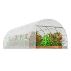VEVOR Walk-in Tunnel Greenhouse, 19.4x9.7x6.5 Ft Hoop House Greenhouse Tunnel With Galvanized Steel Frame, White PE Cover, 12 Windows -Aesthtic Interiors GUEST 4ad01517 9dd5 4d79 8815 957dacedbf7e