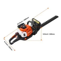 VEVOR 23.2-inch 26CC 2 Cycle Gas Hedge Trimmer, Gas Powered Handheld Hedge Trimmer With Dual Sided Dual Action Blade, Black -Aesthtic Interiors GUEST 4af098a9 f117 4300 911b 0343228bae03