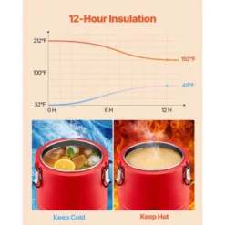 VEVOR Insulated Beverage Dispenser, 8 Gal/30.3L Thermal Hot And Cold Drink Server Dispenser With Spigot, Food-Grade Cooler Jug, Red -Aesthtic Interiors GUEST 4ba34723 5637 484b ad96 52b8b51ee64e