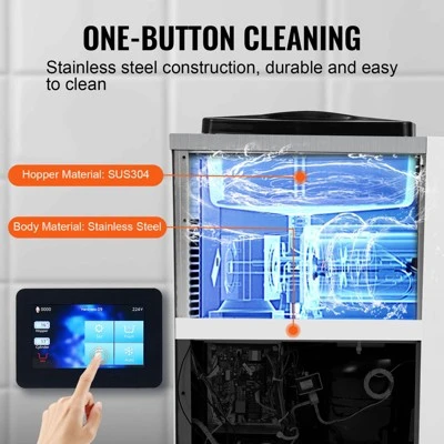 VEVOR Commercial Ice Cream Machine, 10.6 QT/H Yield, 1000W Single Flavor Countertop Soft Serve Ice Cream Maker, 4L Hopper 1.6L Cylinder 4 VEVOR Commercial Ice Cream Machine, 10.6 QT/H Yield, 1000W Single Flavor Countertop Soft Serve Ice Cream Maker, 4L Hopper 1.6L Cylinder - Image 4