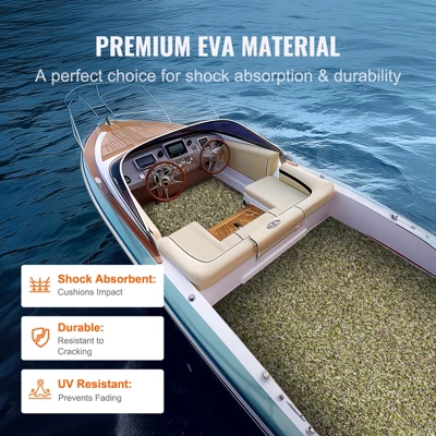 VEVOR Boat Flooring, EVA Foam Boat Decking 94.5" X 23.6", Non-Slip Self-Adhesive Flooring, 31.1sq.ft 2 Rolls Of Marine Carpet For Boats, Yacht BLUE 4 VEVOR Boat Flooring, EVA Foam Boat Decking 94.5" X 23.6", Non-Slip Self-Adhesive Flooring, 31.1sq.ft 2 Rolls Of Marine Carpet For Boats, Yacht BLUE - Image 4