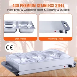 VEVOR Electric Buffet Server & Food Warmer, 25.6" X 15" Portable Stainless Steel Chafing Dish Set With Temp Control & Oven-Safe Pan 11 VEVOR Electric Buffet Server & Food Warmer, 25.6" X 15" Portable Stainless Steel Chafing Dish Set With Temp Control & Oven-Safe Pan -Aesthtic Interiors GUEST 4d7e67af 006e 4630 804f a7e984fa0c59