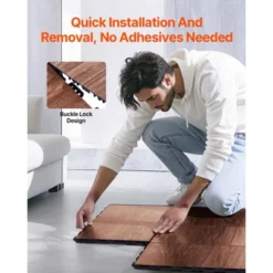 VEVOR Dance Floor Tiles, 12.4 X 12.4 In 25 Piece Interlocking Dance Flooring, Portable Dance Practice Floor With Cushioned Base -Aesthtic Interiors GUEST 4e18f83e bc0b 46c2 89b0 8120ccbc414d