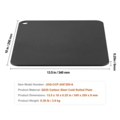 VEVOR Pizza Steel, 13.5" X 10" X 1/4" Pizza Steel Plate For Oven, Pre-Seasoned Carbon Steel Pizza Baking Stone With 20X Higher Conductivity -Aesthtic Interiors GUEST 4e2f06ae 7130 499b b522 c10dc4d64046