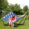 VEVOR Universal 2 Person Hammock Stand, Adjustable Heavy Duty 550 Lbs Capacity Hammock Stand Fits 7.5-13.5 Ft Hammocks With Chain, Hook