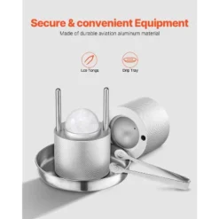 VEVOR Ice Ball Press, 2.1" Ice Ball Maker, Aviation Aluminum Ice Ball Press Kit For 53mm Ice Sphere, Ice Press With Tong And Drip Tray -Aesthtic Interiors GUEST 4f20d30d 3fb1 4848 bf29 e91fcd6577db