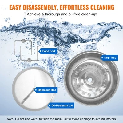 VEVOR Shawarma Grill Machine, 13lbs Capacity, Chicken Cooker Machine, 122℉-572℉ Electric Vertical Broiler Gyro Rotisserie Oven Doner Kebab Machine 4 VEVOR Shawarma Grill Machine, 13lbs Capacity, Chicken Cooker Machine, 122℉-572℉ Electric Vertical Broiler Gyro Rotisserie Oven Doner Kebab Machine - Image 4