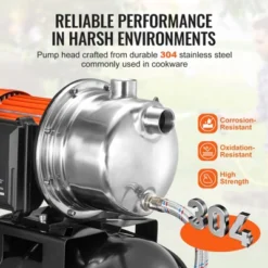 VEVOR 1.6 HP Shallow Well Pump With Pressure Tank, 1320 GPH, Automatic Irrigation Water Booster Pump, Black -Aesthtic Interiors GUEST 4f74af3e 9cc1 4f55 b028 081bd7b6479d