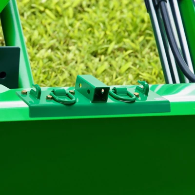 VEVOR 5/16" Tractor Bucket Hook With Tie Down Ring, Grade 70 Forged Steel Heavy Duty Bolt-On Grab Hook With Back Plate, Green 1 VEVOR 5/16" Tractor Bucket Hook With Tie Down Ring, Grade 70 Forged Steel Heavy Duty Bolt-On Grab Hook With Back Plate, Green