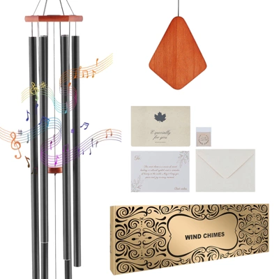VEVOR Wind Chimes For Outside, 60 In, Deep Tone Wind Chimes With 6 Tubes, Unique Large Memorial Wind Chimes For Anniversary, Black 8 VEVOR Wind Chimes For Outside, 60 In, Deep Tone Wind Chimes With 6 Tubes, Unique Large Memorial Wind Chimes For Anniversary, Black - Image 8