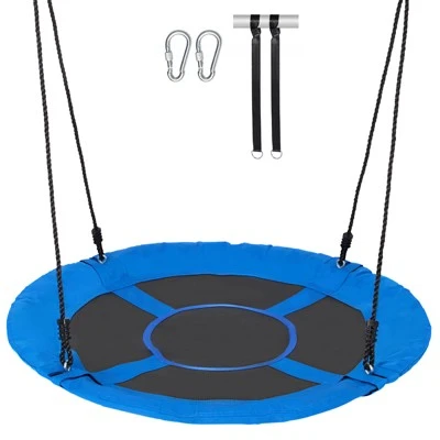 VEVOR Tree Swing, 40 Inch Saucer Swing, 750lbs Weight Capacity, 900D Oxford Fabric Swing Seat With 2 Tree Hanging Straps, Blue 8 VEVOR Tree Swing, 40 Inch Saucer Swing, 750lbs Weight Capacity, 900D Oxford Fabric Swing Seat With 2 Tree Hanging Straps, Blue - Image 8