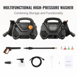 VEVOR Electric Pressure Washer, 2150-PSI 1.85-GPM, Foam Cannon High-Pressure With 5 Different Nozzle, 20ft Hose/35ft Cord Lightweight Washer, Black 9 VEVOR Electric Pressure Washer, 2150-PSI 1.85-GPM, Foam Cannon High-Pressure With 5 Different Nozzle, 20ft Hose/35ft Cord Lightweight Washer, Black -Aesthtic Interiors GUEST 52294bc8 9ff2 4f9a 941b 2c75cbb5247d