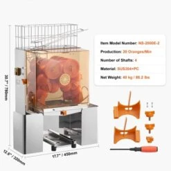 VEVOR Commercial Orange Juicer Machine, 120W Automatic Juice Extractor, Stainless Steel Orange Squeezer For 20 Oranges Per Minute 14 VEVOR Commercial Orange Juicer Machine, 120W Automatic Juice Extractor, Stainless Steel Orange Squeezer For 20 Oranges Per Minute -Aesthtic Interiors GUEST 52471ac0 a9c2 4f19 b420 77dc8f5bdb58