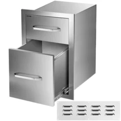 VEVOR Outdoor Kitchen Drawers 13" W X 20.4" H X 20.8" D, Flush Mount Double BBQ Access Drawers With Stainless Steel Handle, Silver 15 VEVOR Outdoor Kitchen Drawers 13" W X 20.4" H X 20.8" D, Flush Mount Double BBQ Access Drawers With Stainless Steel Handle, Silver -Aesthtic Interiors GUEST 527f5f8c 8e5e 4e16 9450 8b8f030406c5