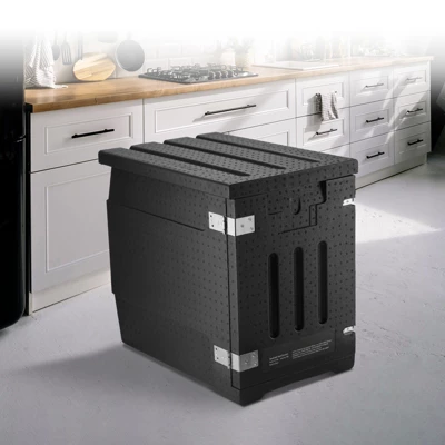 VEVOR Insulated Food Pan Carrier, 82 Qt Hot Box For Catering, LLDPE Food Box Carrier With Double Buckles, Front Loading Food Warmer For Restaurant 1 VEVOR Insulated Food Pan Carrier, 82 Qt Hot Box For Catering, LLDPE Food Box Carrier With Double Buckles, Front Loading Food Warmer For Restaurant