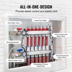 VEVOR 6-Branch Radiant Heat Manifold, 1/2" PEX Tubing Manifold, Stainless Steel PEX Manifold For Hydronic Radiant Floor Heating, Silver 11 VEVOR 6-Branch Radiant Heat Manifold, 1/2" PEX Tubing Manifold, Stainless Steel PEX Manifold For Hydronic Radiant Floor Heating, Silver -Aesthtic Interiors GUEST 52ab0a35 fcee 4e65 8025 ed6c013dfb2f