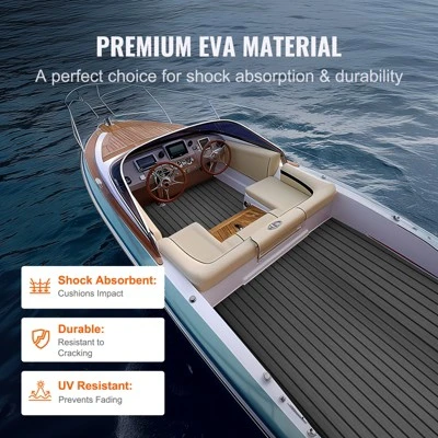 VEVOR Boat Flooring, EVA Foam Boat Decking 94.5" X 17.7", Non-Slip Self-Adhesive Flooring, 11.6 Sq.ft Marine Carpet For Boats, Yacht, Pontoon 4 VEVOR Boat Flooring, EVA Foam Boat Decking 94.5" X 17.7", Non-Slip Self-Adhesive Flooring, 11.6 Sq.ft Marine Carpet For Boats, Yacht, Pontoon - Image 4