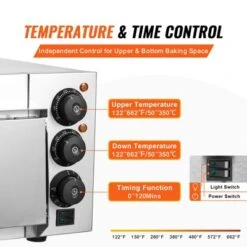 VEVOR Commercial Pizza Oven Countertop, 16" Single Deck Layer, Stainless Steel Electric Pizza Oven With Stone And Handle, Multipurpose Pizza Maker -Aesthtic Interiors GUEST 53a4a1d8 f019 4be6 b53e cec10e7f2e4b