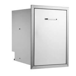 VEVOR Pull Out Trash Drawer 17.7x22.8 Inch Raised Style Trash Bin With Pull-Out Tray Stainless Steel Trash Drawer With Handle, Silver -Aesthtic Interiors GUEST 53ac9326 8f4c 41df abc3 8a34472bc3fe