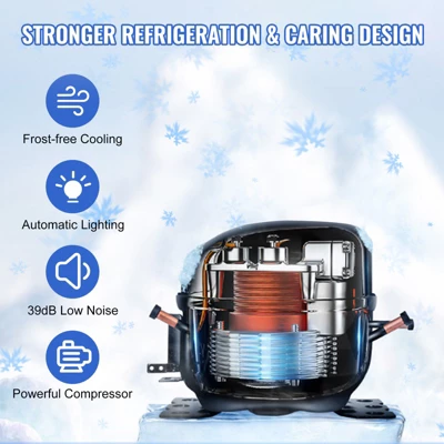 VEVOR 24 Inch Undercounter Refrigerator, 2 Drawer Refrigerator With Different Temperature, 4.87 Cu.ft, Waterproof Under Counter Freezer Fridge 6 VEVOR 24 Inch Undercounter Refrigerator, 2 Drawer Refrigerator With Different Temperature, 4.87 Cu.ft, Waterproof Under Counter Freezer Fridge - Image 6