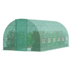 VEVOR Walk-in Tunnel Greenhouse, 19.4x9.7x7.4 Ft Hoop House Greenhouse Tunnel With Galvanized Steel Frame, PE Cover, Swing Door, 12 Roll-up Windows -Aesthtic Interiors GUEST 53f1cd6e 34f8 40e6 a42f a357da9e163d