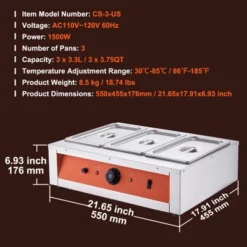 VEVOR Chocolate Tempering Machine, 26.5 Lbs 3 Tanks Chocolate Melting Pot TEMP Control 86~185℉,1500W Stainless Steel Electric Commercial Food Warmer -Aesthtic Interiors GUEST 549b12c6 ad98 417c b336 bfe12869fb75