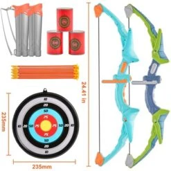 VEVOR Bow And Arrow Set For Kids,2 Pack Archery Set With 20 Suction Cup Arrows,2 Hanging Targets,2 Quivers,Outdoor For Boy & Girl 6 7 8 9 10+ Year Old -Aesthtic Interiors GUEST 55278301 1023 420d bba1 3b6fe9f11510