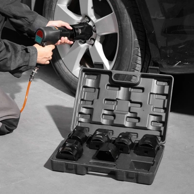 VEVOR Wheel Bearing Locknut Socket Set,1/2 Inch Drive 7 Piece SAE And Metric 6-Point Socket For Ford,Dodge,and Toyota Vehicles,with Storage Case Black 1 VEVOR Wheel Bearing Locknut Socket Set,1/2 Inch Drive 7 Piece SAE And Metric 6-Point Socket For Ford,Dodge,and Toyota Vehicles,with Storage Case Black