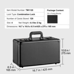 VEVOR Graded Card Storage Box, 4 Slots, Graded Sports Cards Holder Carrying Case, For 120 PSA Graded Cards 84 BGS Cards 96 SGC Cards 428 Top Loaders -Aesthtic Interiors GUEST 56709a2a 8651 4cbe 81d3 a24cd0df8672