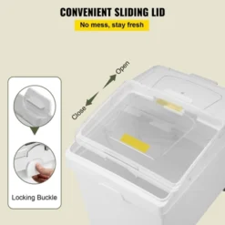 VEVOR Rice Storage Container, 10.5Gallon/40L X3 Capacity Large Dog Food Dispenser Bin, Kitchen Ingredient Grain Cereal Flour Bin, 3 Pack, White 10 VEVOR Rice Storage Container, 10.5Gallon/40L X3 Capacity Large Dog Food Dispenser Bin, Kitchen Ingredient Grain Cereal Flour Bin, 3 Pack, White -Aesthtic Interiors GUEST 56a1a33a 8020 4883 b65b 18ebd7fd3d37