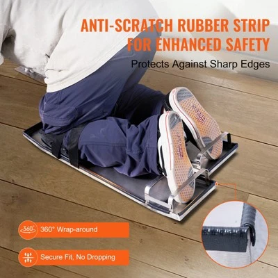 VEVOR Concrete Knee Boards Stainless Steel, 28'' X 8'' Concrete Sliders, Knee Boards For Concrete, Concrete Knee Pads Pair Moving Sliders 4 VEVOR Concrete Knee Boards Stainless Steel, 28'' X 8'' Concrete Sliders, Knee Boards For Concrete, Concrete Knee Pads Pair Moving Sliders - Image 4