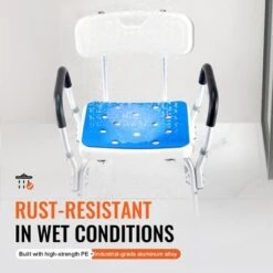 VEVOR Shower Chair, 400 Lbs Capacity, Adjustable Height Shower Stool, Non-slip Bathroom Bench Bath Chair For Elderly Disabled Handicap,white+Blue 11 VEVOR Shower Chair, 400 Lbs Capacity, Adjustable Height Shower Stool, Non-slip Bathroom Bench Bath Chair For Elderly Disabled Handicap,white+Blue -Aesthtic Interiors GUEST 5749943d 47a6 47e9 9e1a ddc8f471c9ac