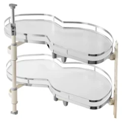 VEVOR Swing Right Blind Corner Cabinet, Pull Out Organizer For 36 Inch Width Blind Cabinet, 2 Tier Height Adjustable Swing Tray, Silver -Aesthtic Interiors GUEST 575650b1 918c 4760 ad4a 66333f734956