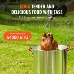 VEVOR Turkey Deep Fryer, 30-qt Turkey & 10-qt Fish Steamer Cooker Set, Outdoor Aluminum Seafood Frying Pot, 54,000 BTU Burner Propane Gas Boiler -Aesthtic Interiors GUEST 594d54ae 00e4 46e8 968d 5ad1c3686189