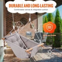 VEVOR Canvas Hammock Swing, 3 Modes Baby Swing Indoor And Outdoor With 5-Point Harness, And Tree Straps, 150lbs Weight Capacity, Integrated Cushion -Aesthtic Interiors GUEST 5964d13e 0620 42c6 937d 79ef2574ae0f