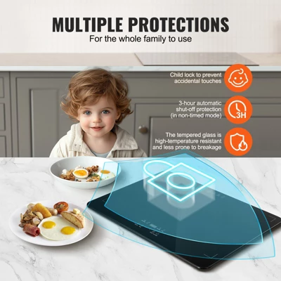 VEVOR Electric Warming Tray, Food Warming Trays For Buffet, Warming Trays With Adjustable Temperature Control, Portable Tempered Glass Food Warmer 5 VEVOR Electric Warming Tray, Food Warming Trays For Buffet, Warming Trays With Adjustable Temperature Control, Portable Tempered Glass Food Warmer - Image 5