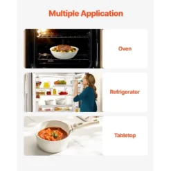 VEVOR 17 Piece Pots And Pans Set Nonstick, Detachable Handle Cookware, Space Saving Induction Cookware Set, Kitchen RV Cooking Sets, White -Aesthtic Interiors GUEST 59856ded ce73 44d9 9e1b f0f92d6cb997