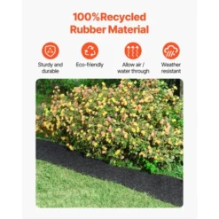 VEVOR Rubber Mulch For Landscaping, 2 Rolls Recycled Rubber Mulch Mat 96 X 22 In,Permanent Rubber Pathway,Natural-Looking Black Mulch Garden Edging 12 VEVOR Rubber Mulch For Landscaping, 2 Rolls Recycled Rubber Mulch Mat 96 X 22 In,Permanent Rubber Pathway,Natural-Looking Black Mulch Garden Edging -Aesthtic Interiors GUEST 599b7828 d274 4c4f a404 77dad5163487