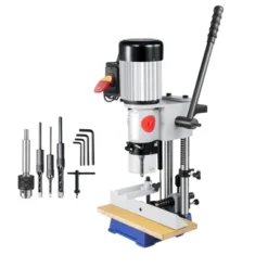 VEVOR Woodworking Mortise Machine, 3/4 HP 3400RPM Powermatic Mortiser With Chisel Bit Sets, Benchtop Mortising Machine, Silver -Aesthtic Interiors GUEST 59efc3b6 59a5 4ead bacd d98f76e032d1