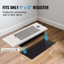 VEVOR Register Booster Fan, Quiet Vent Booster Fan Fits 4” X 12” Register Holes, With Remote Control And Thermostat Control, Adjustable Speed, White -Aesthtic Interiors GUEST 5aaa497e 17c8 4f7d b67f 1ccc257bd030