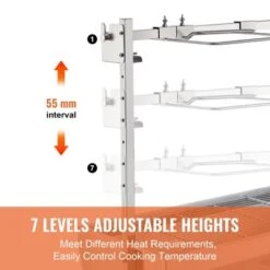 VEVOR Upgrade Rotisserie Grill, 35 Inch 90 Lbs Capacity, BBQ Whole Pig Lamb Goat Charcoal Spit Grill, Electric 42W Motor Stainless Steel, Silver -Aesthtic Interiors GUEST 5ac302da 83e9 4a89 ba78 0a5f577e21da