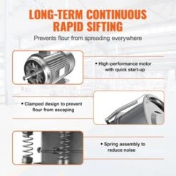 VEVOR Automatic Electric Vibrating Sieve, Stainless Steel Sifter Shaker Machine With 10+60 Mesh, 45W Automatic Powder Sifter Machine Countertop -Aesthtic Interiors GUEST 5b9013bf ddc8 4e4c 9415 61e1ad920813