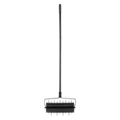 VEVOR Rolling Lawn Aerator, 18-inch Heavy-Duty Manual Rolling Aerator Lawn With Detachable Handle And 27 Iron Spikes, Black -Aesthtic Interiors GUEST 5c9e416e 8154 49a9 95fa 3e91016308fc