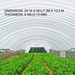 VEVOR Greenhouse Film 24 X 50 Ft, Greenhouse Polyethylene Film 6 Mil Thickness, Greenhouse Plastic Greenhouse Clear Plastic Film UV Resistant 10 VEVOR Greenhouse Film 24 X 50 Ft, Greenhouse Polyethylene Film 6 Mil Thickness, Greenhouse Plastic Greenhouse Clear Plastic Film UV Resistant -Aesthtic Interiors GUEST 5ca41a12 c280 4d08 8d6a 2b4b1216cdc0