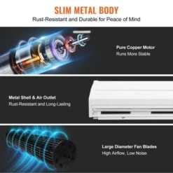 VEVOR 60" Commercial Indoor Air Curtain Super Power 2 Speeds 1500CFM, Wall Mounted Air Curtains For Doors, Indoor Over Door Fan, White -Aesthtic Interiors GUEST 5cd8dce2 2f7d 45f0 99a6 0a09fd532a49